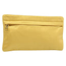 PRADA Pouch Satin Gold Auth ka1184-1