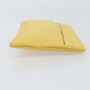 PRADA Pouch Satin Gold Auth ka1184-3