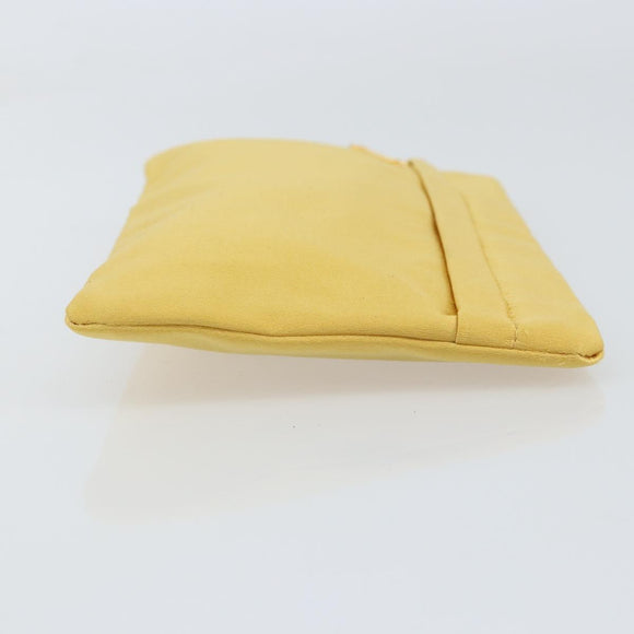 PRADA Pouch Satin Gold Auth ka1184