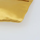 PRADA Pouch Satin Gold Auth ka1184-7