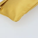 PRADA Pouch Satin Gold Auth ka1184-14