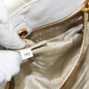 PRADA Hand Bag Nylon 2way White Gold Auth ka1185-23