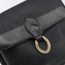 Christian Dior Trotter Canvas Shoulder Bag PVC Black Gold Auth ka1186-14