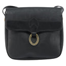 Christian Dior Trotter Canvas Shoulder Bag PVC Black Gold Auth ka1186-2