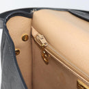 Christian Dior Trotter Canvas Shoulder Bag PVC Black Gold Auth ka1186-20
