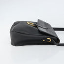Christian Dior Trotter Canvas Shoulder Bag PVC Black Gold Auth ka1186-4