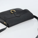 Christian Dior Trotter Canvas Shoulder Bag PVC Black Gold Auth ka1186-6