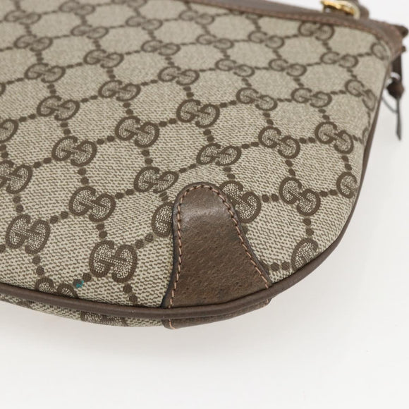 GUCCI GG Supreme Web Sherry Line Shoulder Bag PVC Beige 39 02 026 Auth ka1189