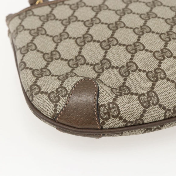 GUCCI GG Supreme Web Sherry Line Shoulder Bag PVC Beige 39 02 026 Auth ka1189