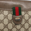 GUCCI GG Supreme Web Sherry Line Shoulder Bag PVC Beige 39 02 026 Auth ka1189-17