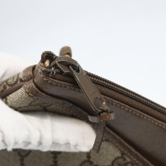 GUCCI GG Supreme Web Sherry Line Shoulder Bag PVC Beige 39 02 026 Auth ka1189