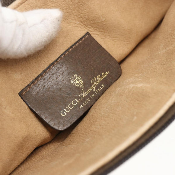 GUCCI GG Supreme Web Sherry Line Shoulder Bag PVC Beige 39 02 026 Auth ka1189