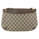 GUCCI GG Supreme Web Sherry Line Shoulder Bag PVC Beige 39 02 026 Auth ka1189-2