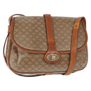 CELINE Macadam Canvas Shoulder Bag PVC Beige Gold Auth ka119-1