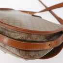 CELINE Macadam Canvas Shoulder Bag PVC Beige Gold Auth ka119-17