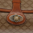 CELINE Macadam Canvas Shoulder Bag PVC Beige Gold Auth ka119-18