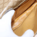 CELINE Macadam Canvas Shoulder Bag PVC Beige Gold Auth ka119-10