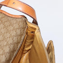 CELINE Macadam Canvas Shoulder Bag PVC Beige Gold Auth ka119-20