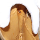 CELINE Macadam Canvas Shoulder Bag PVC Beige Gold Auth ka119-21