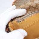 CELINE Macadam Canvas Shoulder Bag PVC Beige Gold Auth ka119-23