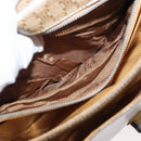 CELINE Macadam Canvas Shoulder Bag PVC Beige Gold Auth ka119-11