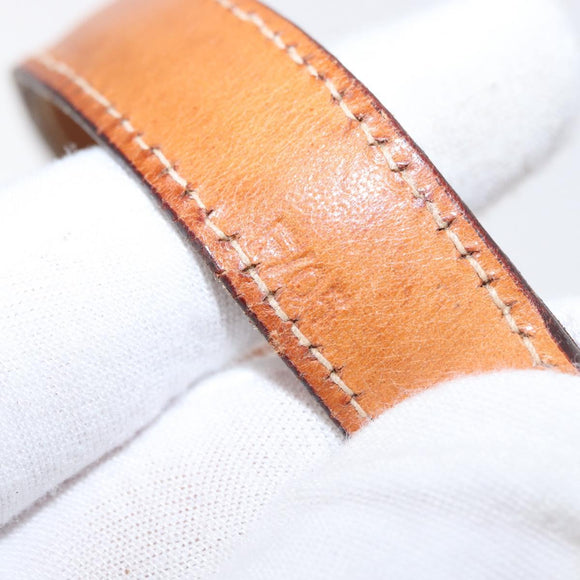 CELINE Macadam Canvas Shoulder Bag PVC Beige Gold Auth ka119