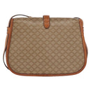 CELINE Macadam Canvas Shoulder Bag PVC Beige Gold Auth ka119-2