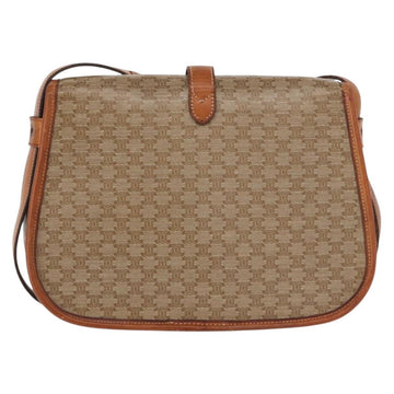CELINE Macadam Canvas Shoulder Bag PVC Beige Gold Auth ka119 - 0