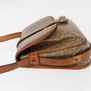 CELINE Macadam Canvas Shoulder Bag PVC Beige Gold Auth ka119-4