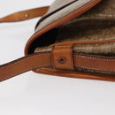 CELINE Macadam Canvas Shoulder Bag PVC Beige Gold Auth ka119-5