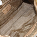 PRADA Hand Bag Leather 2way Beige Gold Auth ka1190-11