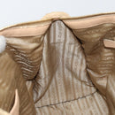 PRADA Handtas Leer 2-weg Beige Goud Auth ka1190-23