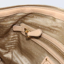 PRADA Handtas Leer 2-weg Beige Goud Auth ka1190-24