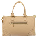 PRADA Hand Bag Leather 2way Beige Gold Auth ka1190-2