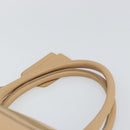 PRADA Handtas Leer 2-weg Beige Goud Auth ka1190-14