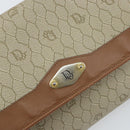 Christian Dior Honeycomb Canvas Chain Shoulder Bag PVC Beige Gold Auth ka1192-17
