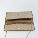 Christian Dior Honeycomb Canvas Chain Shoulder Bag PVC Beige Gold Auth ka1192-10