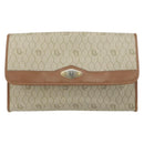Christian Dior Honeycomb Canvas Chain Shoulder Bag PVC Beige Gold Auth ka1192-13