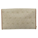 Christian Dior Honeycomb Canvas Chain Shoulder Bag PVC Beige Gold Auth ka1192-2