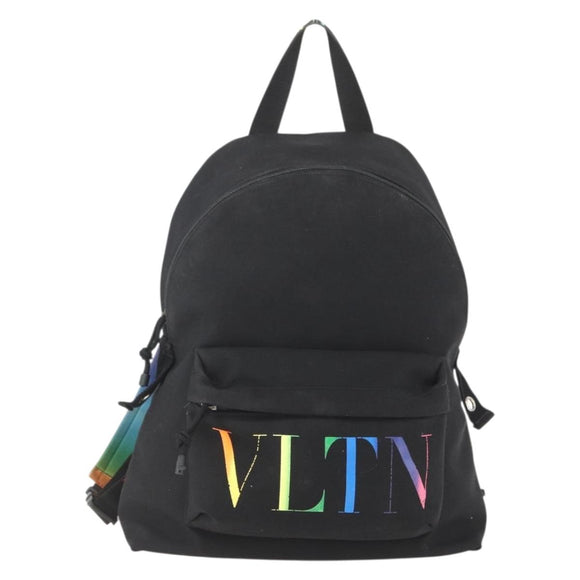 VALENTINO Backpack Nylon Black Auth ka1198