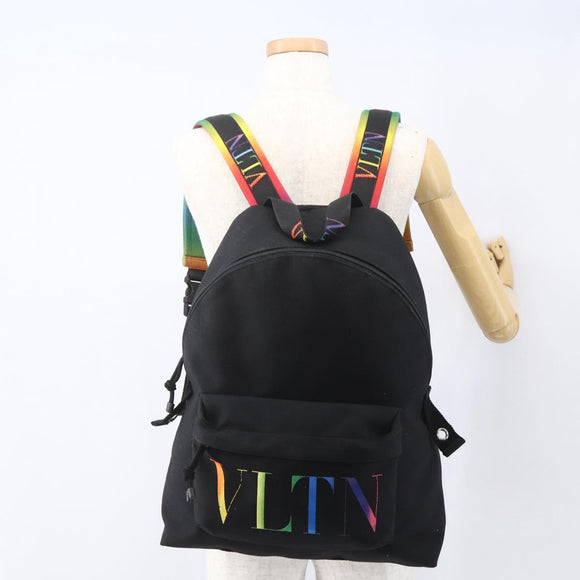 VALENTINO Backpack Nylon Black Auth ka1198