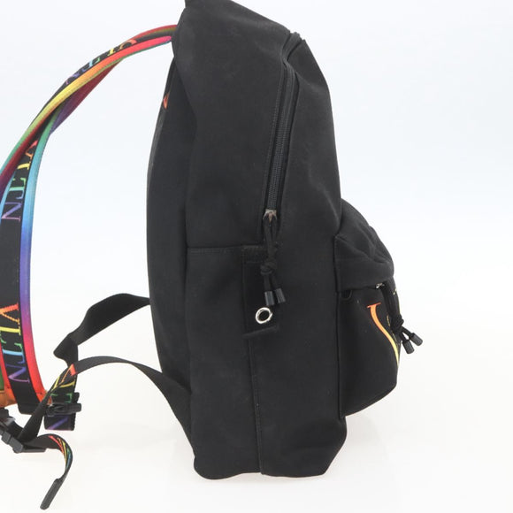 VALENTINO Backpack Nylon Black Auth ka1198