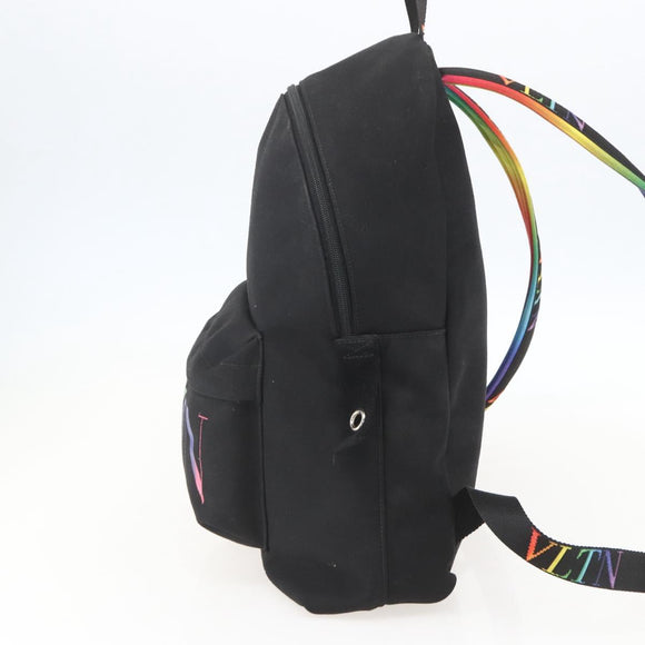 VALENTINO Backpack Nylon Black Auth ka1198