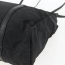 PRADA Shoulder Bag Nylon Leather Black Silver Auth ka1204-15