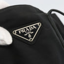 PRADA Shoulder Bag Nylon Leather Black Silver Auth ka1204-17