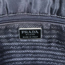 PRADA Shoulder Bag Nylon Leather Black Silver Auth ka1204-10