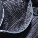 PRADA Shoulder Bag Nylon Leather Black Silver Auth ka1204-21