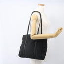 PRADA Shoulder Bag Nylon Leather Black Silver Auth ka1204-24