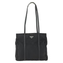 PRADA Shoulder Bag Nylon Leather Black Silver Auth ka1204-13