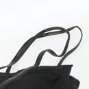 PRADA Shoulder Bag Nylon Leather Black Silver Auth ka1204-8